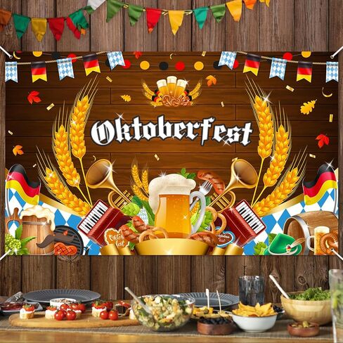 Mocsicka Oktoberfest خلفية مهرجان Oktoberfest الألماني للبيرة تحت عنوان لافتة الخريف الألمانية البافارية Oktoberfest Beer ديكورات ومستلزمات حفلات كشك الصور المنزلية in Saudi Arabia