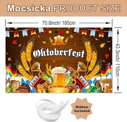 Mocsicka Oktoberfest خلفية مهرجان Oktoberfest الألماني للبيرة تحت عنوان لافتة الخريف الألمانية البافارية Oktoberfest Beer ديكورات ومستلزمات حفلات كشك الصور المنزلية in Saudi Arabia