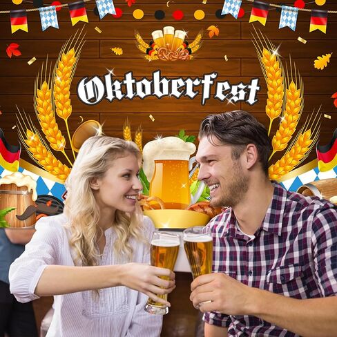Mocsicka Oktoberfest خلفية مهرجان Oktoberfest الألماني للبيرة تحت عنوان لافتة الخريف الألمانية البافارية Oktoberfest Beer ديكورات ومستلزمات حفلات كشك الصور المنزلية in Saudi Arabia