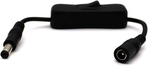 DC Power Extension Cable 5.5mm x 2.1mm Male to Female Adapter Connector Cord with On/Off Switch,12V 3A Round Jack Cable for 5050 3528 LED Strip CCTV Security Camera(0.2m/0.66ft) in Saudi Arabia