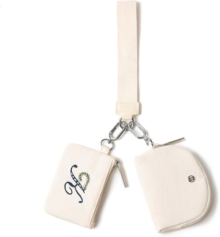 MAMONA Keychain Wallet - Mini Zip Around Wristlet Wallets with Detachable Dual Pouch - Ideal Portable Coin Purse for Women and Men in Saudi Arabia