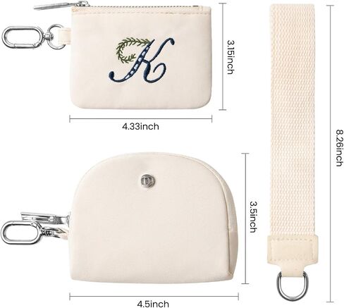 MAMONA Keychain Wallet - Mini Zip Around Wristlet Wallets with Detachable Dual Pouch - Ideal Portable Coin Purse for Women and Men in Saudi Arabia