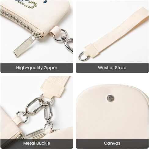 MAMONA Keychain Wallet - Mini Zip Around Wristlet Wallets with Detachable Dual Pouch - Ideal Portable Coin Purse for Women and Men in Saudi Arabia