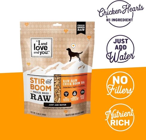 "I and love and you" Stir and Boom Dehydrated Freeze Dried Raw Dog Food, Raw Raw Turk Boom Ba, Turkey Recipe, Grain Free, No Fillers, Real Meat, 1 lb Bag in Saudi Arabia
