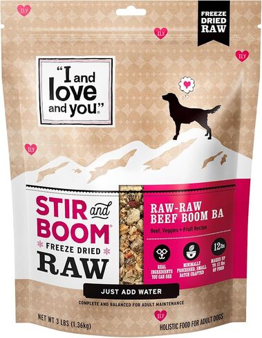 "I and love and you" Stir and Boom Dehydrated Freeze Dried Raw Dog Food, Raw Raw Turk Boom Ba, Turkey Recipe, Grain Free, No Fillers, Real Meat, 1 lb Bag in Saudi Arabia
