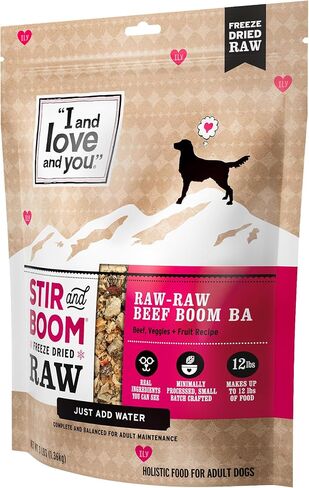 "I and love and you" Stir and Boom Dehydrated Freeze Dried Raw Dog Food, Raw Raw Turk Boom Ba, Turkey Recipe, Grain Free, No Fillers, Real Meat, 1 lb Bag in Saudi Arabia