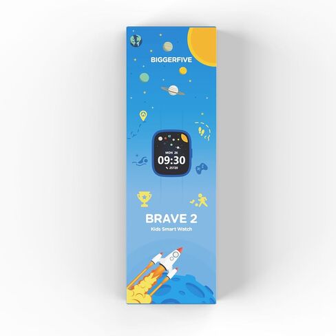 BIGGERFIVE Smart Watch for Kids, 1.8" Fitness Tracker Watch Pedometer, Heart Rate, Sleep Monitor, IP68 Waterproof, Calorie Step Counter, Puzzle Games with/Without APP for Girls Boys Teens 5-16, Blue in Saudi Arabia