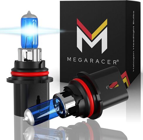 Mega Racer H11 Halogen Headlight Bulbs - 5000K Super White, 12V 100W, Xenon, PGJ19-2 Base, Automotive Bulb Replacement, IP68 Waterproof Rating, Pack of 2 in Saudi Arabia