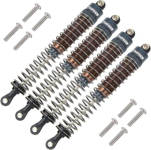مجموعة ممتص الصدمات 1/10 110 مم RC من أجل Tamiya Bullhead Super Clod Buster TRX4 Axial SCX10 D90 Crawler Car Buggy Car ترقيات استبدال الأجزاء (أحمر) in Kuwait