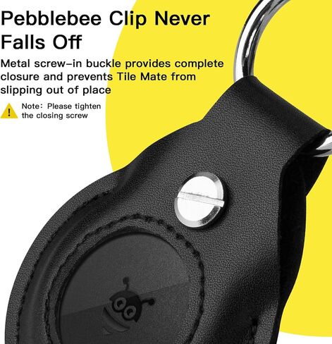 متوافق مع حافظة Pebblebee Clip، حافظة واقية من جلد البولي يوريثان من الألياف الدقيقة مع حلقة مفاتيح لجهاز Pebblebee Clip Gen.2 جهاز تعقب عناصر بلوتوث قابل لإعادة الشحن، حزمة واحدة (جراب أسود فقط) in Saudi Arabia
