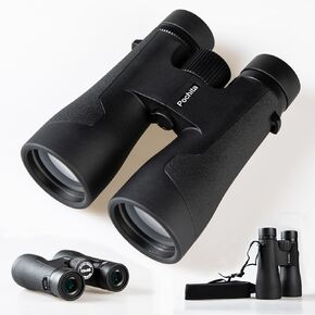 12X50 HD Binoculars for Adults - High Powered Waterproof Binoculars, Large Eyepiece with BaK4 Prisms & FMC Lens, Long Range Binoculars for Bird Watching, Hunting, Hiking, Concerts