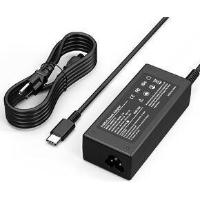 65W 45W USB C Laptop Charger for Dell Hp Lenovo Asus Acer Razer Blade Stealth MacBook Samsung,65W Chromebook Charger Fast Charging Type C AC Adapter Power Cord Supply