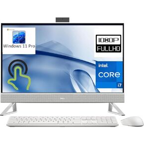 Dell Inspiron 27 7720 All-in-One 27" Touchscreen FHD Business AIO Desktop Computer, 13th Gen Intel 10-Core i7-1355U, 32GB DDR4 RAM, 1TB PCIe SSD, GeForce MX550, WiFi 6E, White, Windows 11 Pro