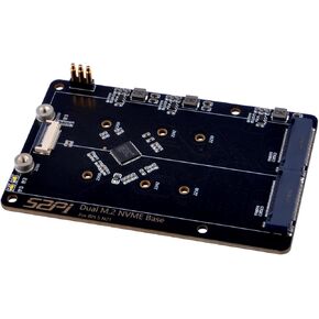 GeeekPi N21 PCIe to Dual M.2 HAT NVMe SSD PCIe Peripheral Board for Raspberry Pi 5, Support 2230/2242/2260/2280 NVMe SSDs