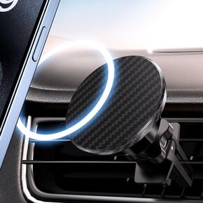 for MagSafe Car Mount,[Texture Black Surface] Magnetic Phone Holder for Car Vent,[2024 Upgrade] 360° Rotation Car Phone Holder Mount Car Accessories Fits for iPhone 15 14 13 12 Series & Magsafe Case