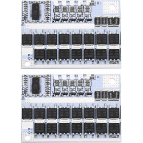 Create idea 2Pcs 5S BMS 100A 3.7V Li-ion Battery Balance Circuit Board Battery Charging Board Module Battery Protection Board Li-Polymer Balance Charging Module