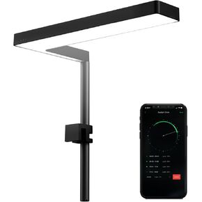 ONF Flat Nano+ 20-inch APP Remote Control Freshwater LED Aquarium Light, Timer Dimmable Day & Night Cycle, 2-9 Gallon Rimless Fish Tank, Terrarium Light for Potted Plant and Succulent IP54 Waterproof