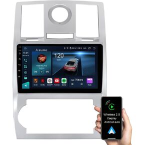 ASURE 9 inch Car Stereo Radio for Chrysler 300 2005-2010,8core 4+64GB Android System Car in-Dash GPS Navigation Unit with Wireless Carplay,Android Auto,SWC,WiFi,1280x720 HD Touchscreen Video Player