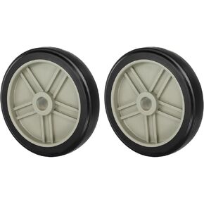 PATIKIL 7" Air Compressor Wheel, 2 Pack Universal Air Compressor Wheel Replacement Part, Air Compressor Wheel Replacement Wheel with 0.8" Dia Hole, Beige