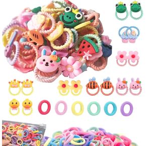 100Pcs Cute Small Baby Hair Ties Colorful Mini Hair Bands Colorful Hair Accessories Ponytail Holders Elastic Hair Rubber Bands For Baby Girls Toddler Girl in Kuwait