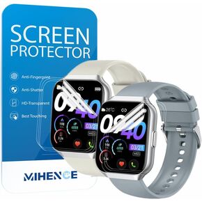 Screen Protector for P98 1.96" Smartwatch, TPU HD Protective Film Compatible for QCOQ/CASCHO 1.96'' Smart Watch (6 PCS)