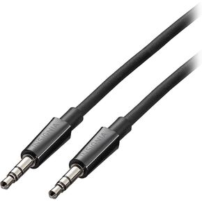 Insignia 6ft Coiled Audio Cable 3.5mm - Black NS-MAUX6