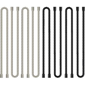 8PCS Silicone Cable Ties 6 Inch Reusable Twist Ties Steel-Core Cable Tie Straps Organizer All Purpose Bendable Cord Tie for Indoor Outdoor Bundling Holding Securing and Wrapping (Black White) in Kuwait