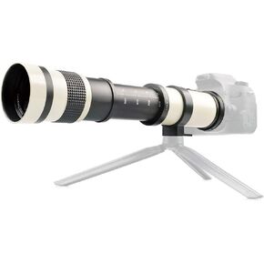 عدسة تكبير 420-800 مم F/8.3-16 HD، عدسة تكبير تليفوتوغرافي يدوية مع حامل T2 لكاميرا EF S Mount، تصميم مدمج