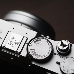 Butterfly Pattern Camera hot Shoe Cover and Camera Shutter Button for Nikon zf for Fujifilm X-T5 X-T4 X-T3 X-T30 II X-T20 X100VI X100V X100 X-PRO3 X-PRO2 X-S20 X-S10 (Butterfly Button) in Kuwait