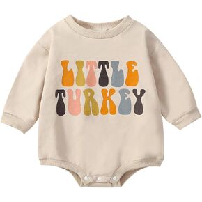 ملابس لحديثي الولادة من البنات والأولاد لعيد الشكر، ملابس تركية صغيرة مطبوعة بأكمام طويلة، ملابس خريف وشتاء in Kuwait