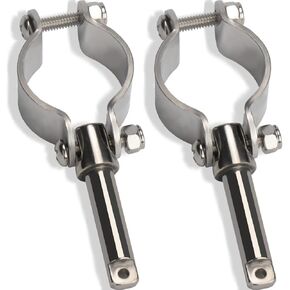 XinKunmarine Stainless Steel Oarlock Sockets, Boat Paddle Holders,Adjustable Oarlock Horns,Rowlock Oarlock 1/2''x1-3/4'' Shaft Marine Yacht, Silver