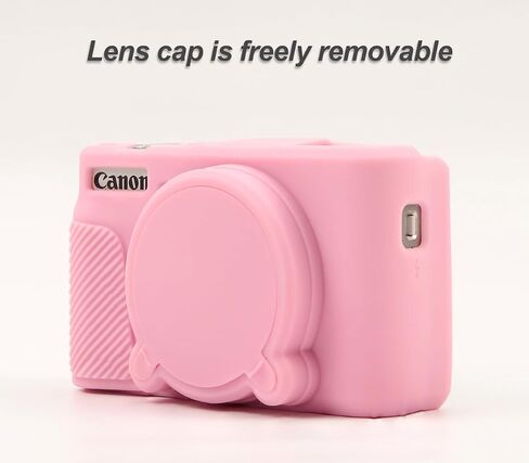 حافظة Pocoukate لكاميرا Canon PowerShot SX740 HS، غطاء حماية من السيليكون الناعم مع غطاء عدسة قابل للإزالة لملحقات SX740/SX730 HS مطاطية مع واقي شاشة من الزجاج المقوى - أسود in Kuwait