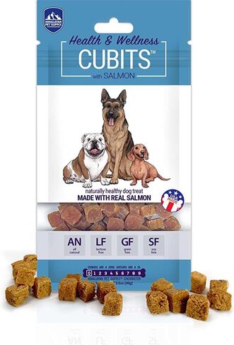 Cubits with Yogurt | Natural Training Treat | Loaded with Prebiotics and Probiotics | No Crumbs - No Sticky Mess | Gluten - Lactose - Soy - Grain Free | 3.5 oz per Pouch in Saudi Arabia