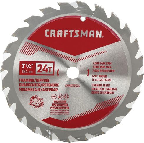 CRAFTSMAN 7-1/4 Inch 24T Framing/Ripping Circular Saw Blade (CMAS272524) in Saudi Arabia
