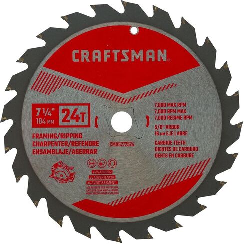 CRAFTSMAN 7-1/4 Inch 24T Framing/Ripping Circular Saw Blade (CMAS272524) in Saudi Arabia