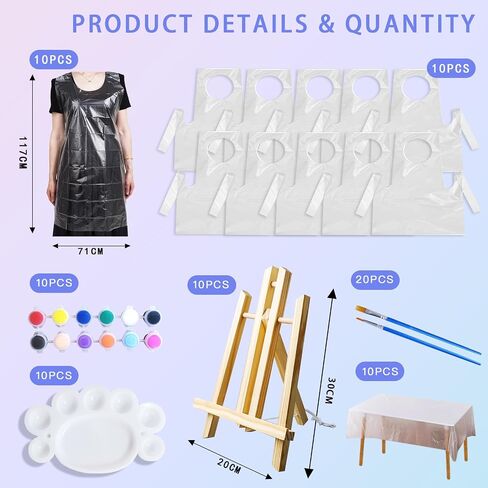 4 Sets Afro Girl Paint and Sip Kit for Adults, Includes Wooden Easel, Pre Drawn Canvas to Paint for Adults, Nylon Brushes, Palette, Regular Acrylic Paints and Apron. in Saudi Arabia