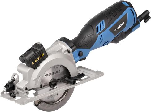 G LAXIA Circular Saw, 11A 7-1/4"Power Circular Saw with Rip Guide, 6000RPM Hand-Held Circular Saw, 0-45° Bevel Adjustment, Corded Electric Saw for Wood in Saudi Arabia