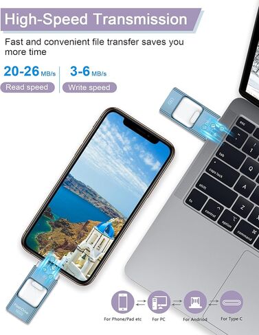 محرك إبهام بسعة 128 جيجابايت للهاتف/الوسادة/الكمبيوتر الشخصي/الكمبيوتر المحمول/أندرويد in Kuwait