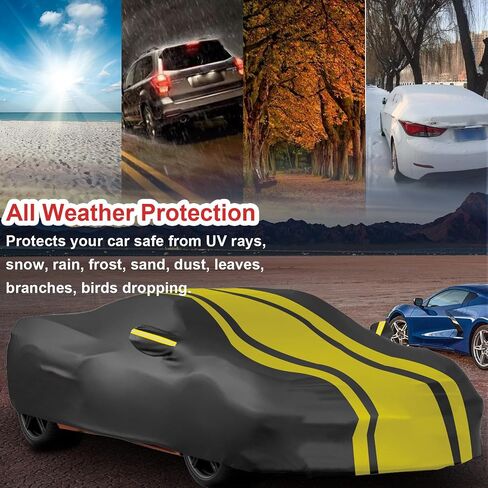 Waterproof Car Covers Fit for 2024 Tesla Cybertruck, 6 Layers Upgrade 210T Windproof, Dustproof and UV Proof All Weather Protection Full Tesla Pickup Indoor/Outdoor Car Cover with Straps,Storage Bag in Saudi Arabia