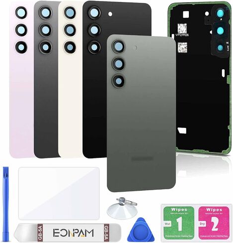 Battery Cover for Samsung Galaxy S23 Ultra S918 Back Glass Original Back Cover Back Glass Replacement Repair Set with Camera Lens (Pink) in Kuwait