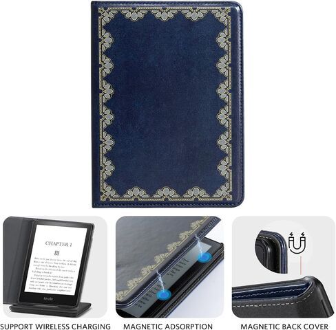 حافظة CoBak مع حامل لجهاز Kindle Paperwhite - غطاء متين من جلد البولي يوريثان مع خاصية التنبيه التلقائي للنوم، وفتحة للبطاقة، وميزة حزام اليد - يناسب جهاز Kindle Paperwhite من الجيل الحادي عشر مقاس 6.8 بوصات إصدار التوقيع 2021 in Saudi Arabia