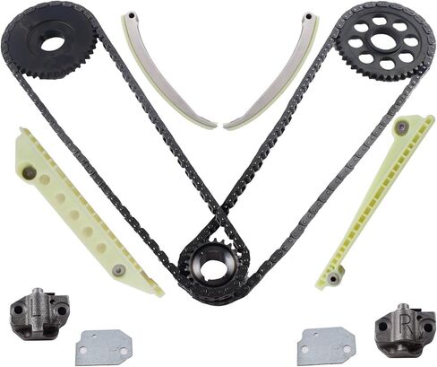 مجموعة سلسلة توقيت المحرك مع شداد دليل السلسلة + مضخة مياه لسيارة Ford F-150 Explorer Expedition 1997-2010 4.6L SOHC VIN 6 W in Saudi Arabia