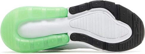 Nike Womens Air Max 270 Sneakers, White/White/Black/Green Shock, Size 6 in Saudi Arabia