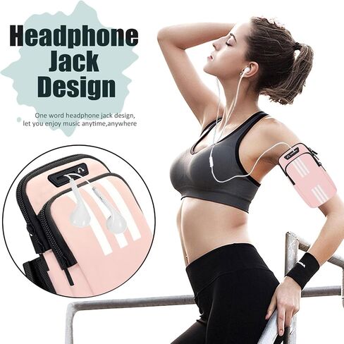 MOVOYEE Armband Cell Phone Holder for Running Arm Band iPhone 15 14 13 12 11 Pro Max Xs Xr X 8 7 6 Plus SE Mini Samsung Galaxy Ultra Note Airpods Pouch Women Men Kids, Runner Gym Walking Arm Bag Blue in Kuwait