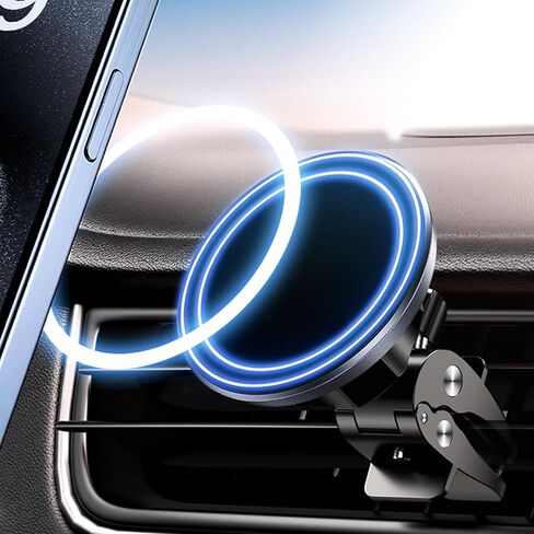 for MagSafe Car Mount,[Texture Black Surface] Magnetic Phone Holder for Car Vent,[2024 Upgrade] 360° Rotation Car Phone Holder Mount Car Accessories Fits for iPhone 15 14 13 12 Series & Magsafe Case in Saudi Arabia
