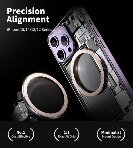 for MagSafe Car Mount,[Texture Black Surface] Magnetic Phone Holder for Car Vent,[2024 Upgrade] 360° Rotation Car Phone Holder Mount Car Accessories Fits for iPhone 15 14 13 12 Series & Magsafe Case in Saudi Arabia