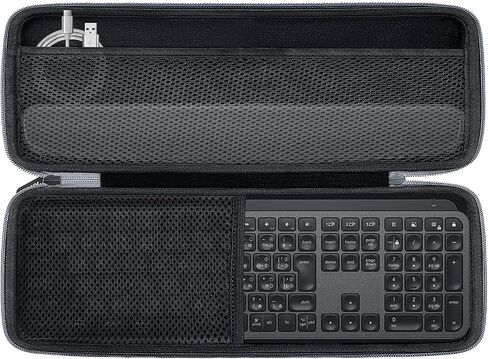 حافظة صلبة بديلة لمفاتيح MX Mini/MX Keys ولوحة المفاتيح المضيئة اللاسلكية المتقدمة (حافظة بسحاب رمادي، مفاتيح MX) in Saudi Arabia