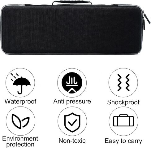 حافظة صلبة بديلة لمفاتيح MX Mini/MX Keys ولوحة المفاتيح المضيئة اللاسلكية المتقدمة (حافظة بسحاب رمادي، مفاتيح MX) in Saudi Arabia