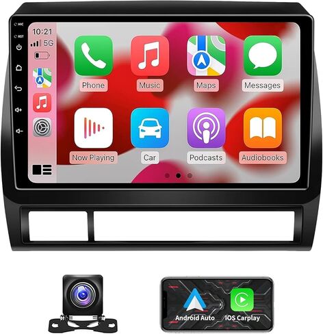 5GWiFi 8Core 4G+64G راديو السيارة ستيريو لتويوتا تاكوما 2005-2015، 9.2 بوصة HD شاشة تعمل باللمس Android 13 Wireless CarPlay & Andriod Auto Bluetooth GPS FM AM RDS SWC كاميرا خلفية in Kuwait