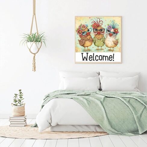 Baby Elephant Diamond Art Kits for Adults, Round Full Drill Diamond Painting Kits for Beginners Gem Art Painting Kits, DIY 5D Diamond Dots Painting with Diamond Arts and Crafts Decor 14x14inch in Kuwait